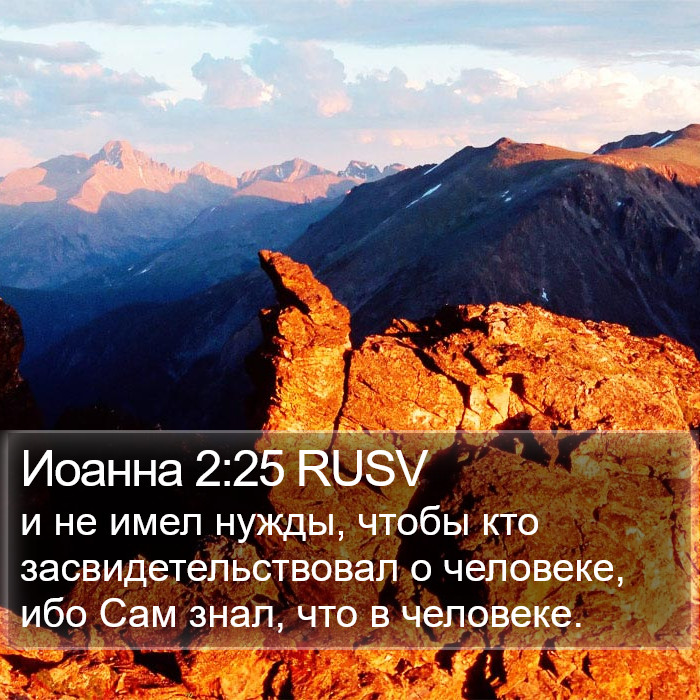 Иоанна 2:25 RUSV Bible Study