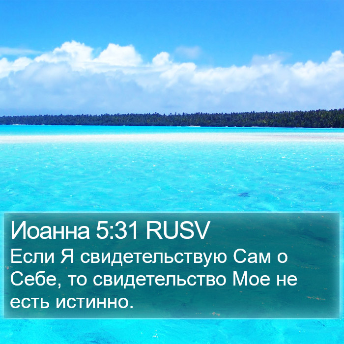 Иоанна 5:31 RUSV Bible Study