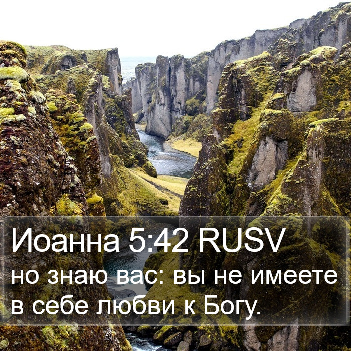 Иоанна 5:42 RUSV Bible Study