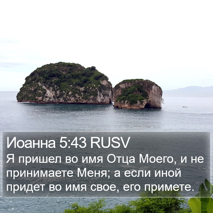 Иоанна 5:43 RUSV Bible Study