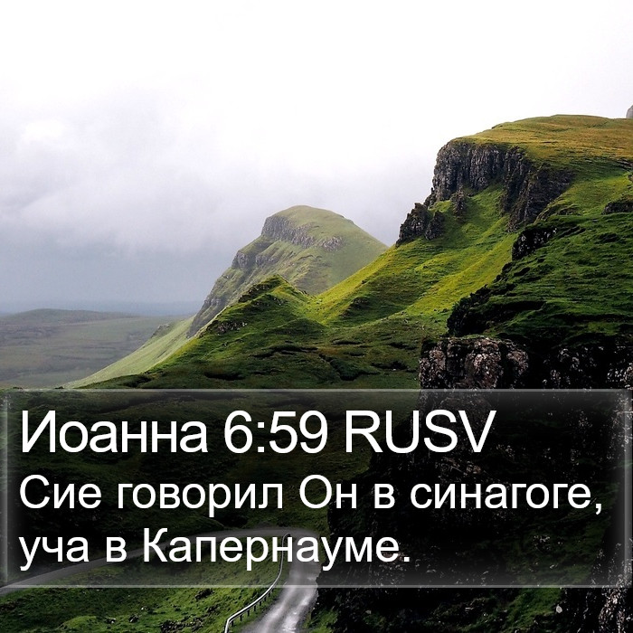 Иоанна 6:59 RUSV Bible Study