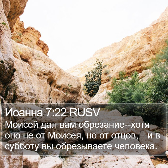Иоанна 7:22 RUSV Bible Study