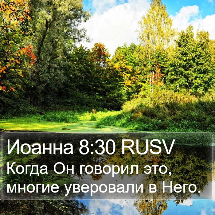 Иоанна 8:30 RUSV Bible Study