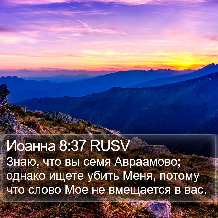 Иоанна 8:37 RUSV Bible Study