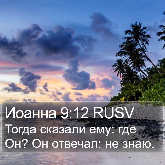 Иоанна 9:12 RUSV Bible Study