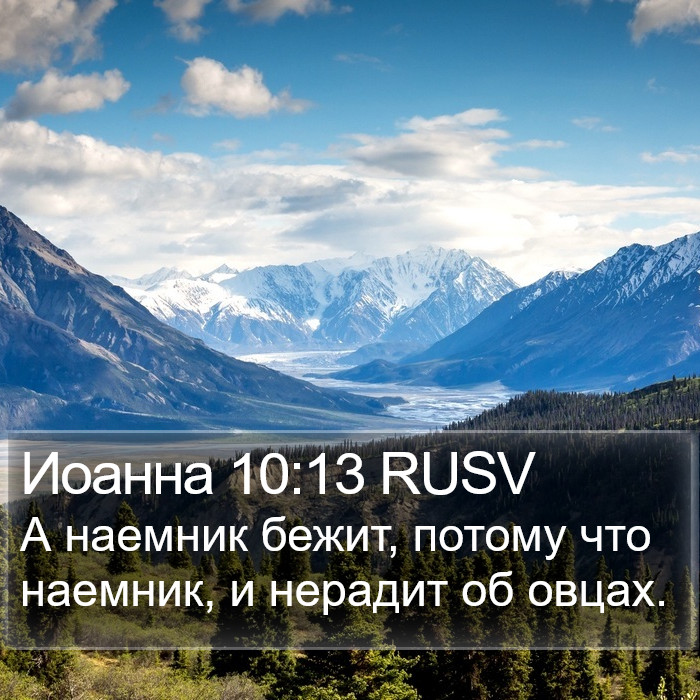 Иоанна 10:13 RUSV Bible Study