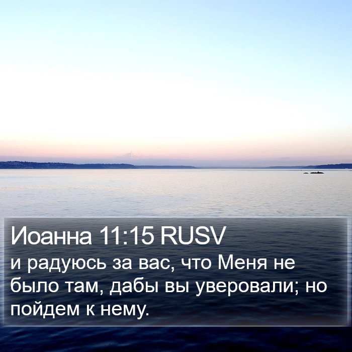 Иоанна 11:15 RUSV Bible Study