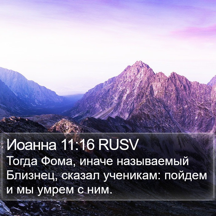 Иоанна 11:16 RUSV Bible Study