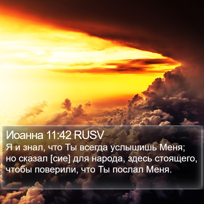 Иоанна 11:42 RUSV Bible Study