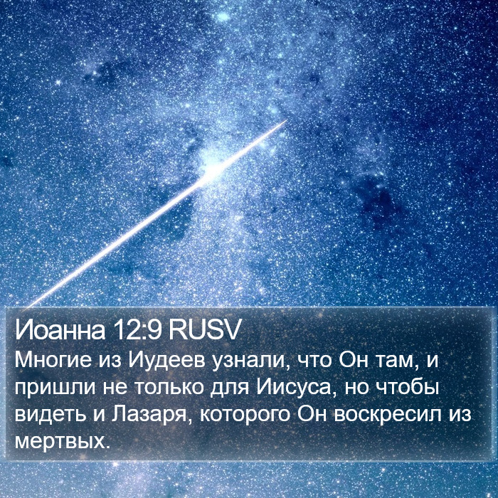 Иоанна 12:9 RUSV Bible Study