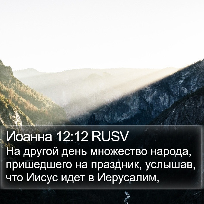 Иоанна 12:12 RUSV Bible Study