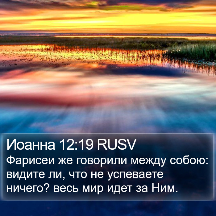 Иоанна 12:19 RUSV Bible Study