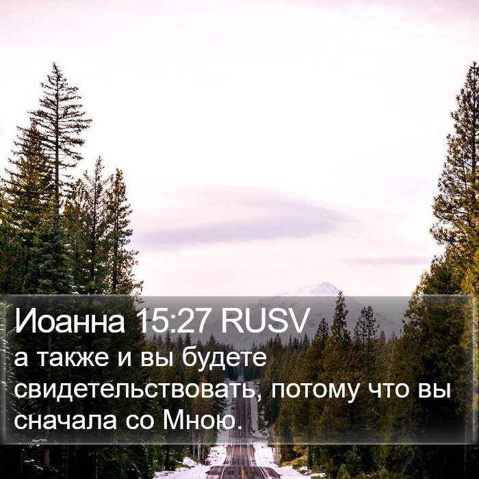 Иоанна 15:27 RUSV Bible Study