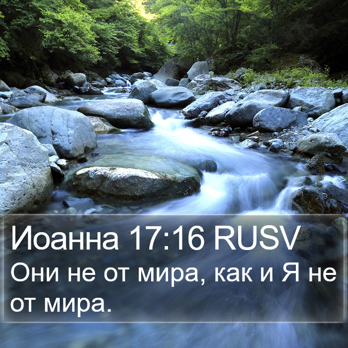 Иоанна 17:16 RUSV Bible Study