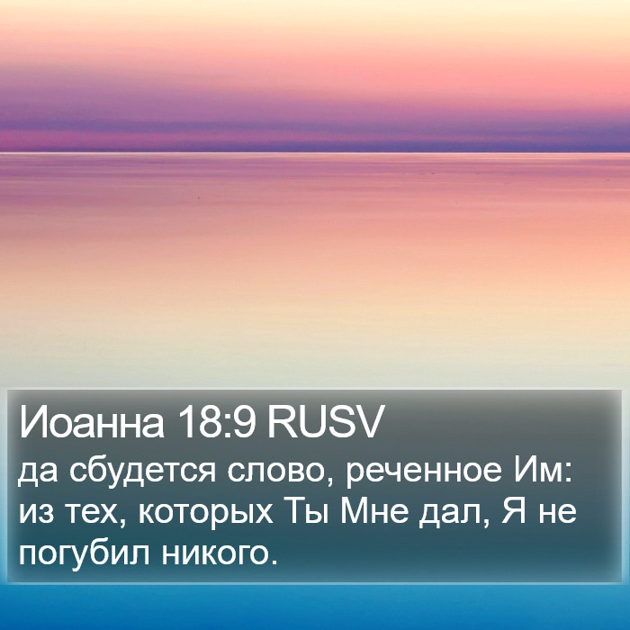 Иоанна 18:9 RUSV Bible Study