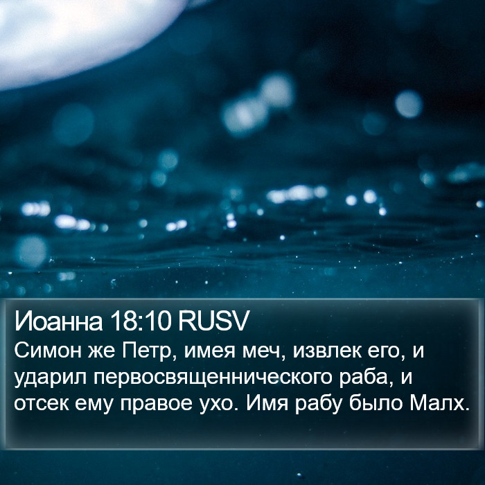 Иоанна 18:10 RUSV Bible Study