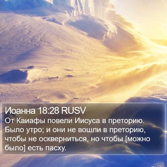 Иоанна 18:28 RUSV Bible Study