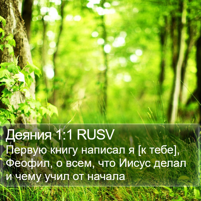 Деяния 1:1 RUSV Bible Study