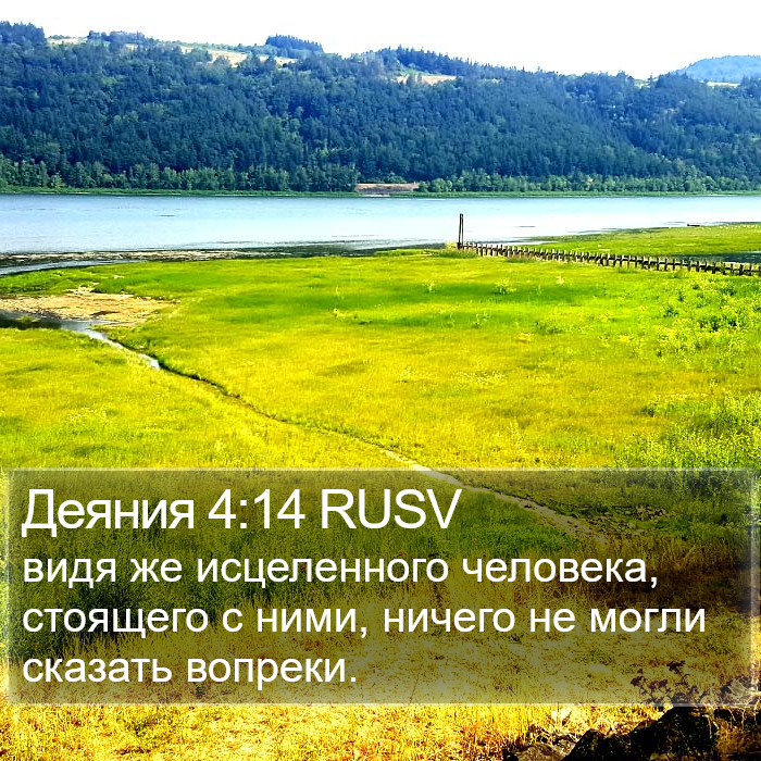 Деяния 4:14 RUSV Bible Study