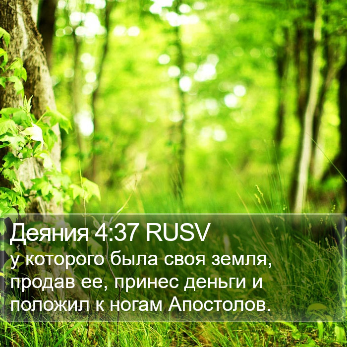 Деяния 4:37 RUSV Bible Study