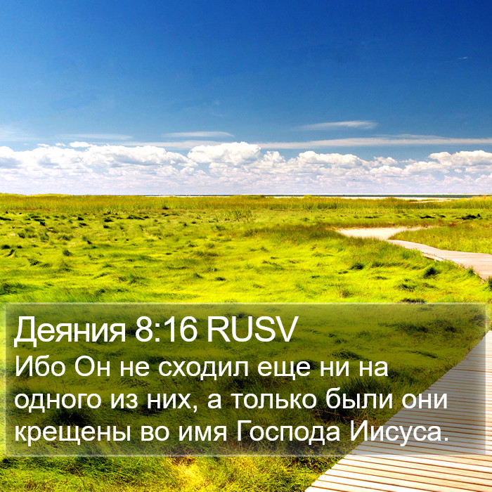 Деяния 8:16 RUSV Bible Study