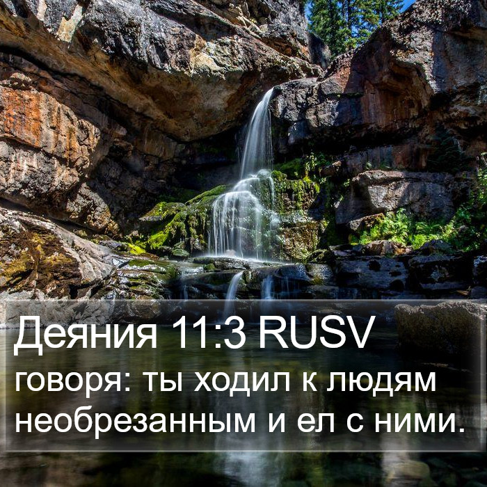 Деяния 11:3 RUSV Bible Study