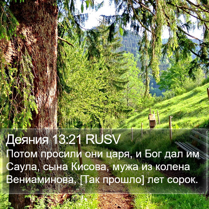 Деяния 13:21 RUSV Bible Study