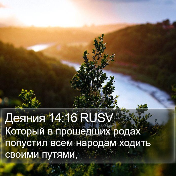 Деяния 14:16 RUSV Bible Study