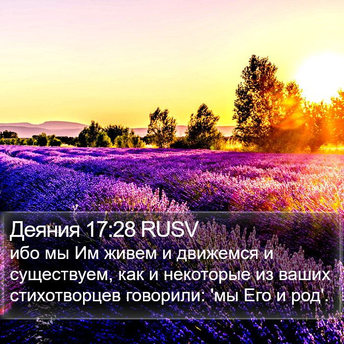 Деяния 17:28 RUSV Bible Study