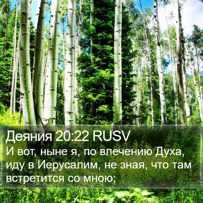 Деяния 20:22 RUSV Bible Study