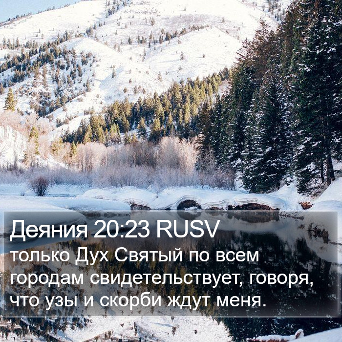 Деяния 20:23 RUSV Bible Study