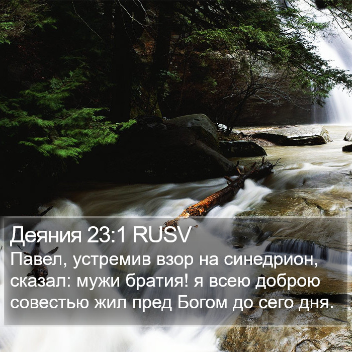 Деяния 23:1 RUSV Bible Study