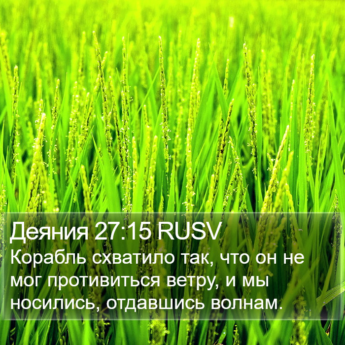 Деяния 27:15 RUSV Bible Study