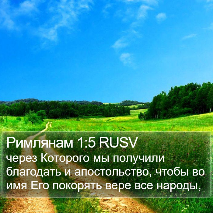 Римлянам 1:5 RUSV Bible Study