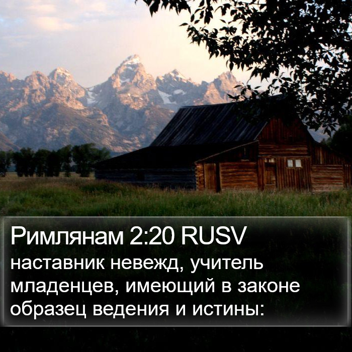 Римлянам 2:20 RUSV Bible Study