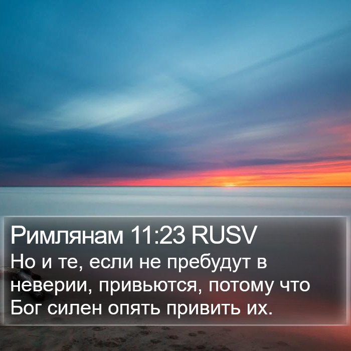 Римлянам 11:23 RUSV Bible Study