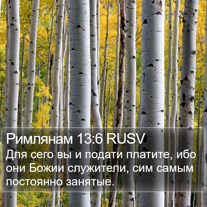 Римлянам 13:6 RUSV Bible Study