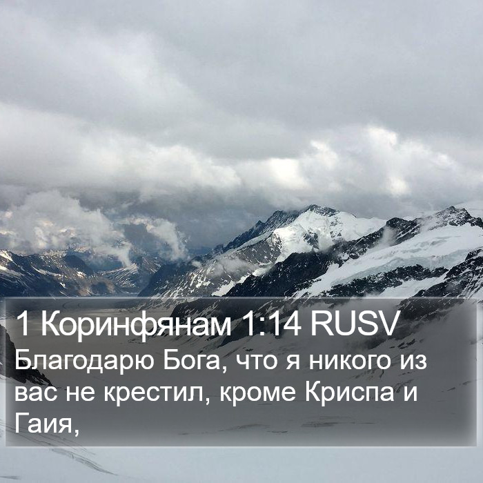 1 Коринфянам 1:14 RUSV Bible Study