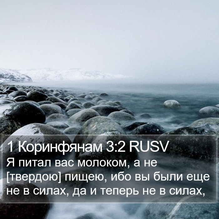 1 Коринфянам 3:2 RUSV Bible Study