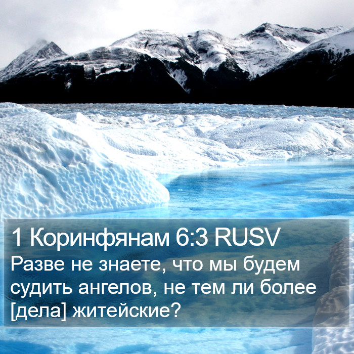 1 Коринфянам 6:3 RUSV Bible Study