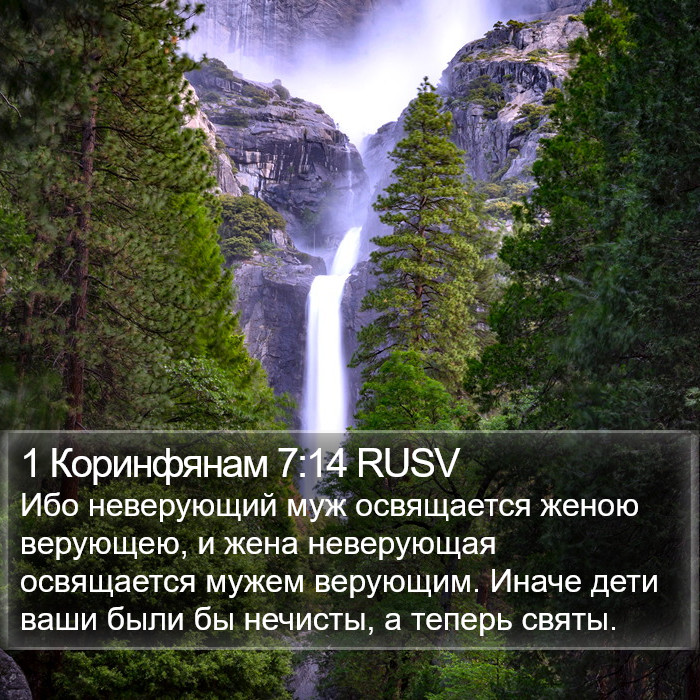 1 Коринфянам 7:14 RUSV Bible Study