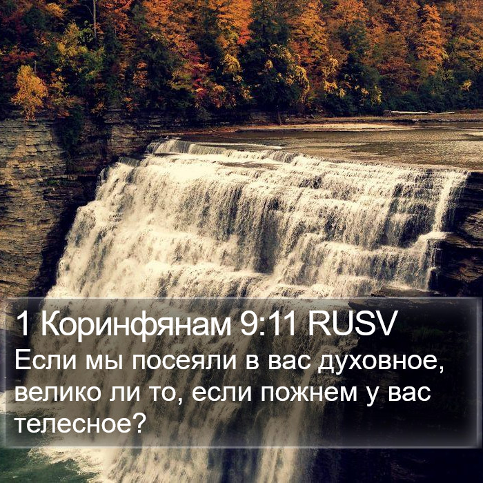 1 Коринфянам 9:11 RUSV Bible Study