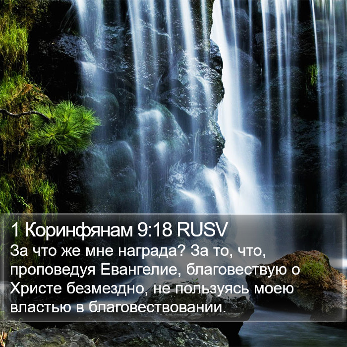 1 Коринфянам 9:18 RUSV Bible Study