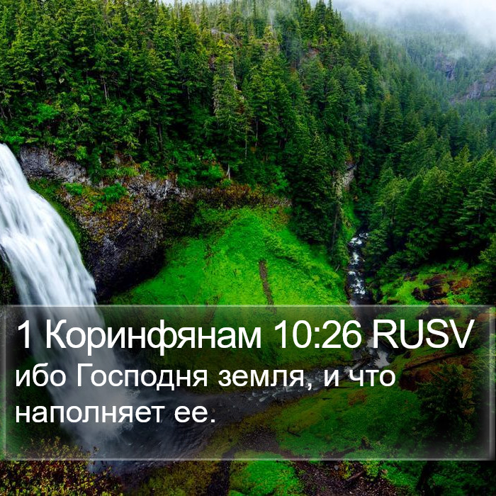 1 Коринфянам 10:26 RUSV Bible Study