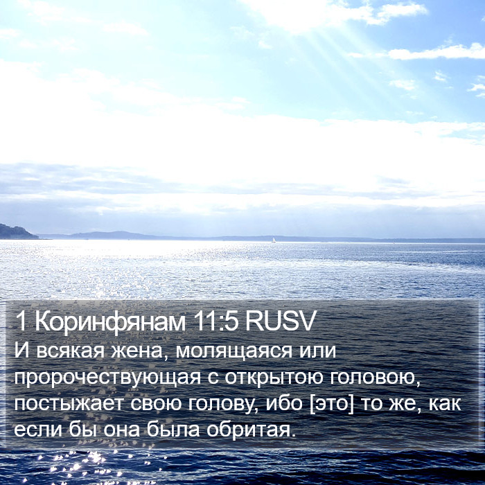 1 Коринфянам 11:5 RUSV Bible Study