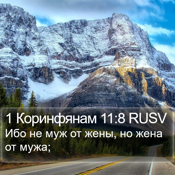 1 Коринфянам 11:8 RUSV Bible Study