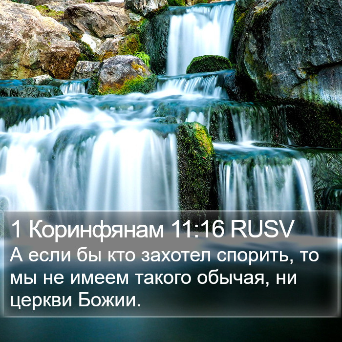 1 Коринфянам 11:16 RUSV Bible Study