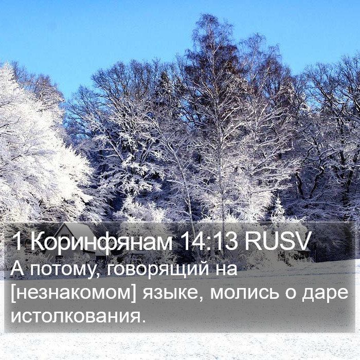 1 Коринфянам 14:13 RUSV Bible Study