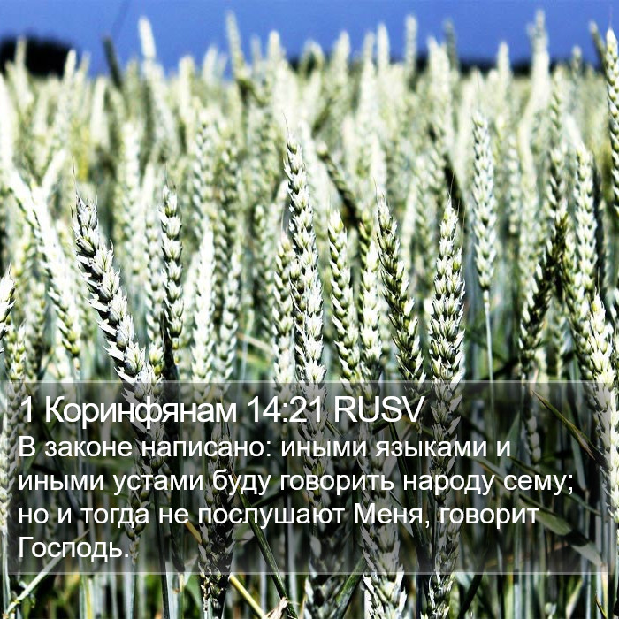 1 Коринфянам 14:21 RUSV Bible Study