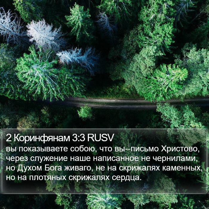 2 Коринфянам 3:3 RUSV Bible Study